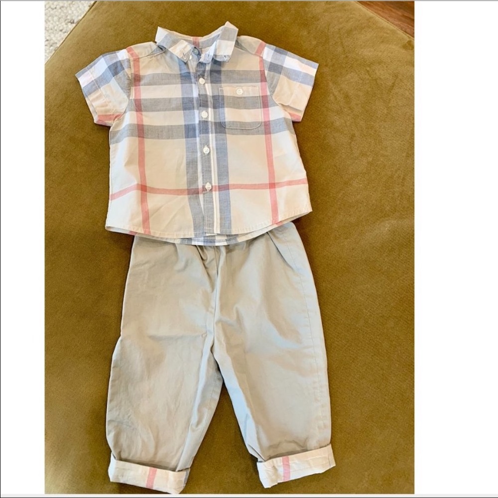 Authentic Burberry outfit 6-9 mos